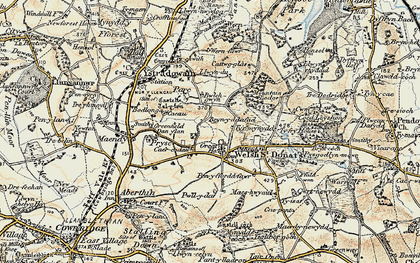 Old map of Welsh St Donats in 1899-1900