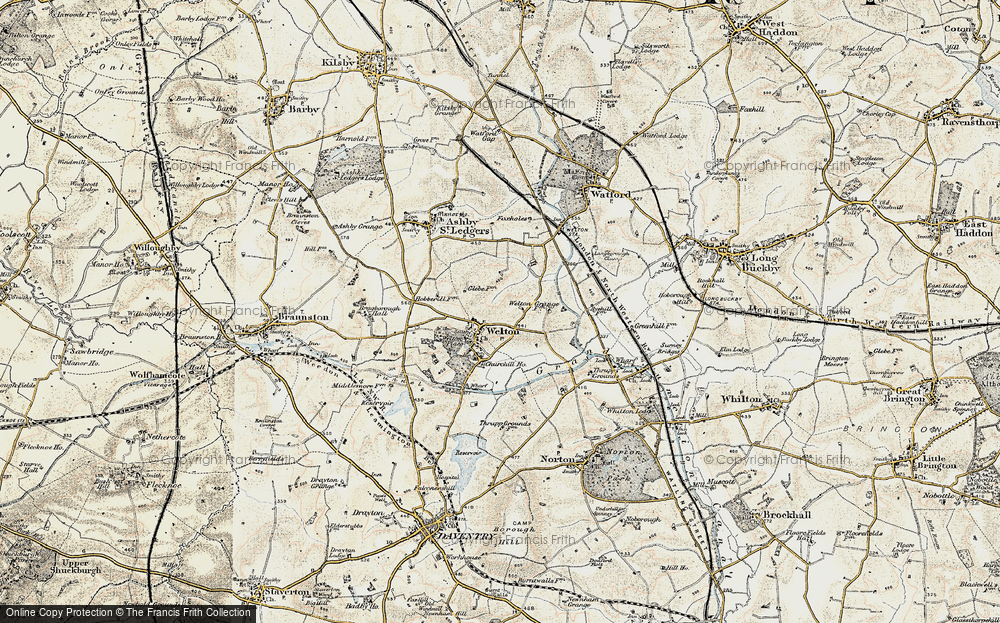 Old Map of Welton, 1901 in 1901