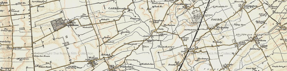 Old map of Welton Hill in 1902-1903