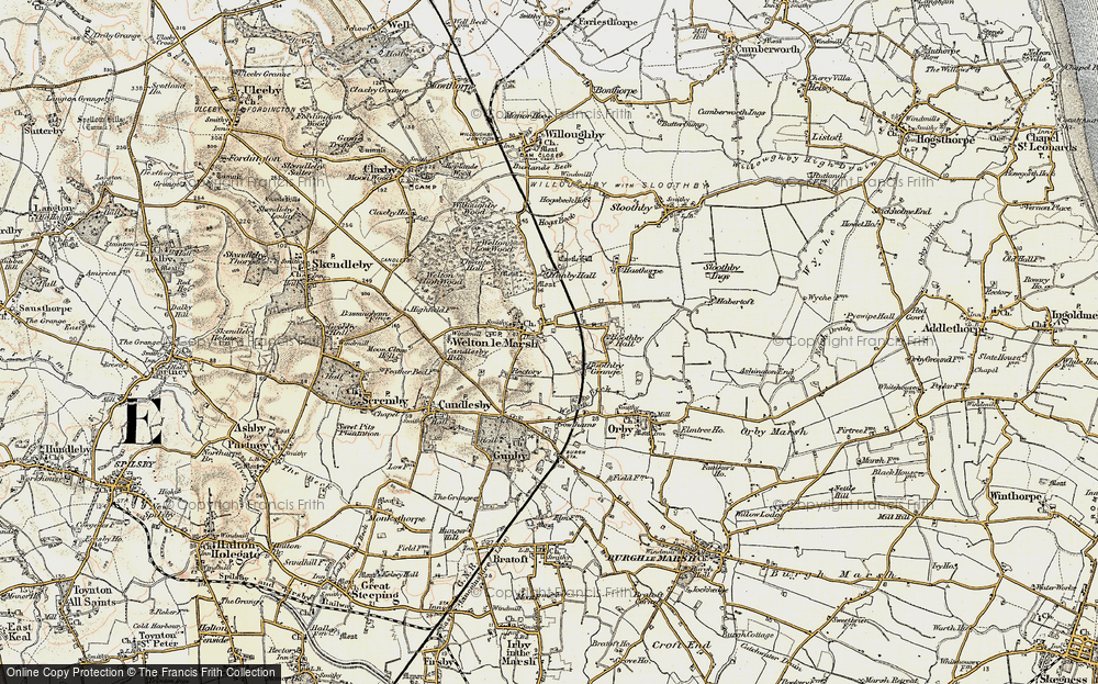 Old Map of Welton le Marsh, 1902-1903 in 1902-1903