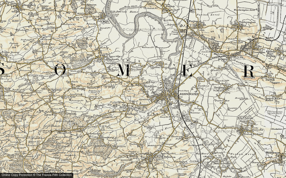 Old Map of Wembdon, 1898-1900 in 1898-1900