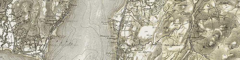 Old map of Wemyss Bay in 1905-1906