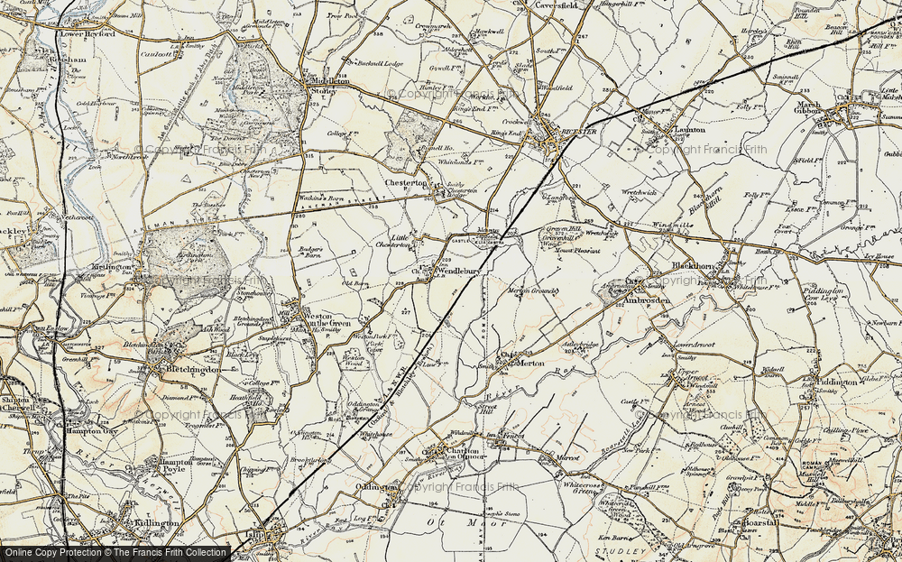 Old Map of Wendlebury, 1898-1899 in 1898-1899