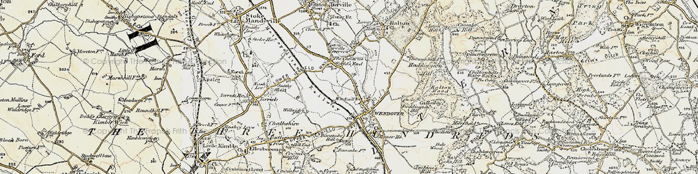 Old map of Boddington Hill in 1898