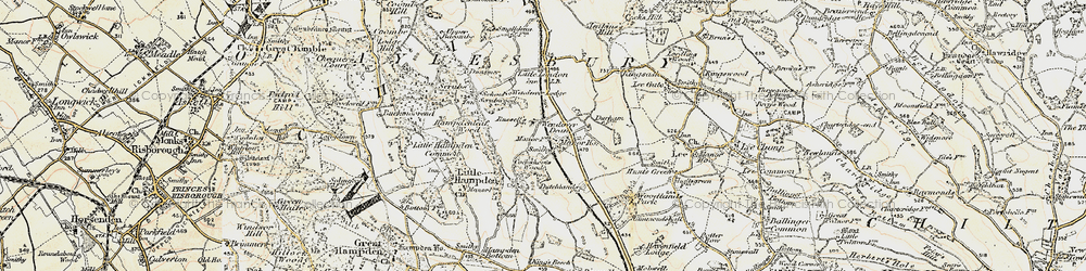 Old map of Wendover Dean in 1897-1898