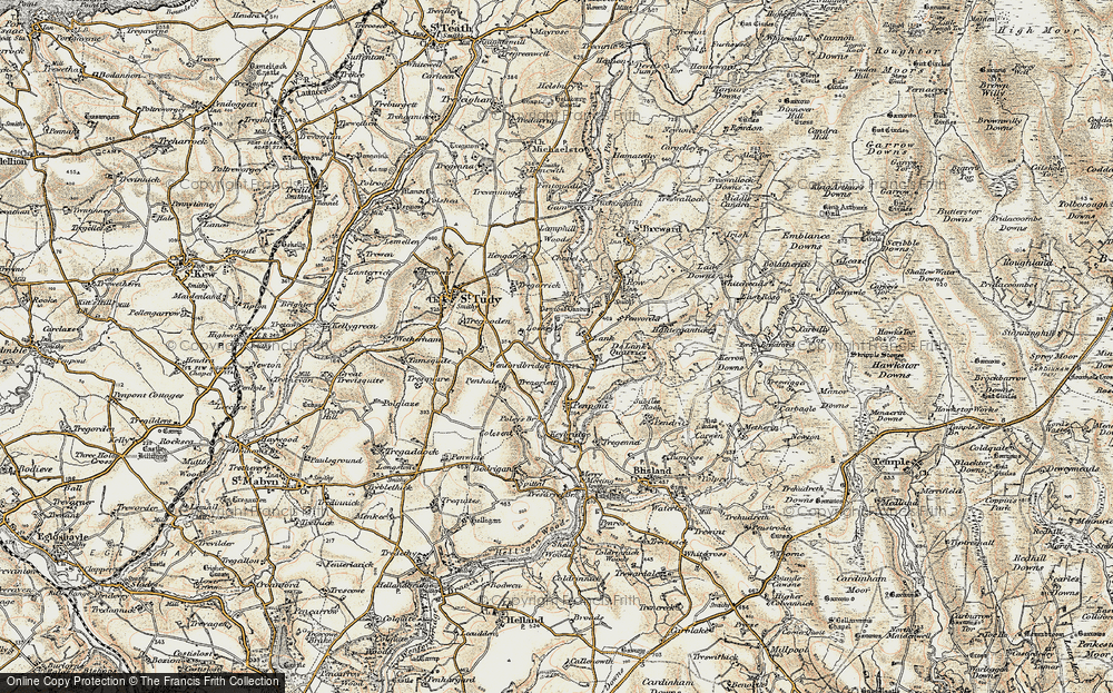 Old Map of Wenfordbridge, 1900 in 1900
