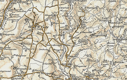 Old map of Wenfordbridge in 1900