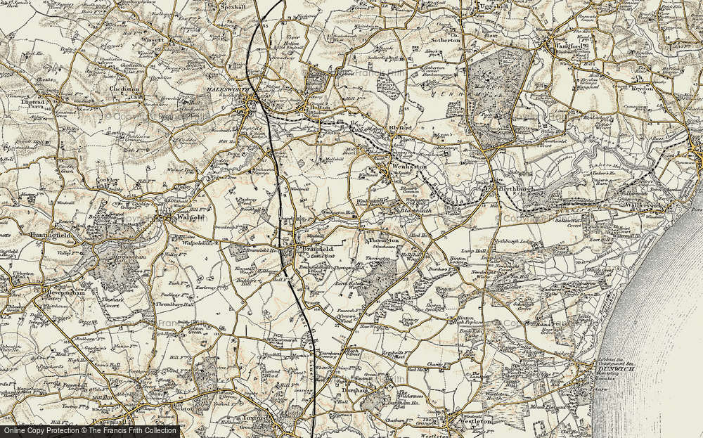 Old Map of Wenhaston Black Heath, 1901-1902 in 1901-1902