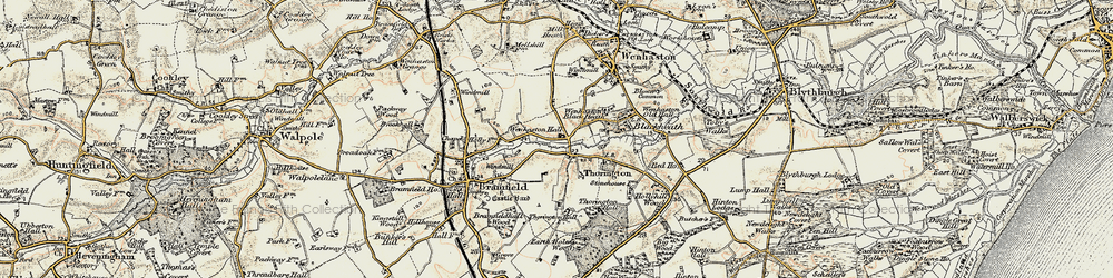 Old map of Wenhaston Black Heath in 1901-1902