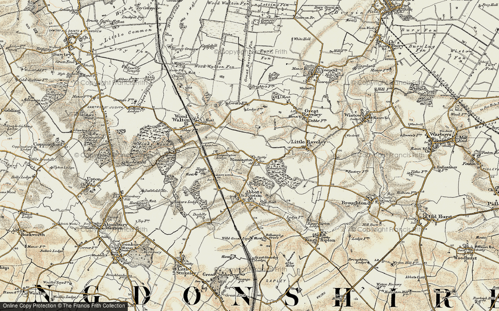 Old Map of Wennington, 1901 in 1901