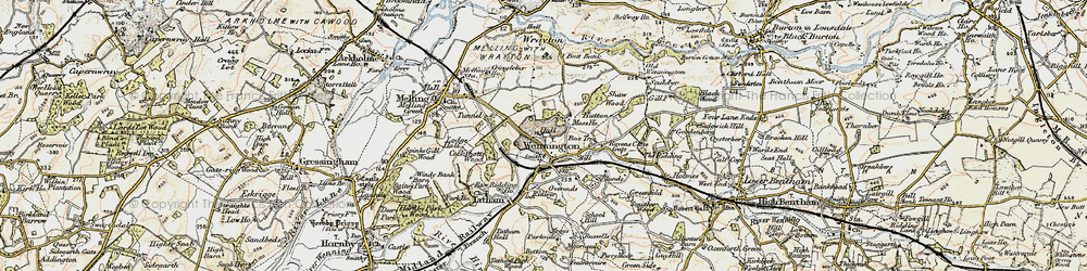 Old map of Bull Bank in 1903-1904