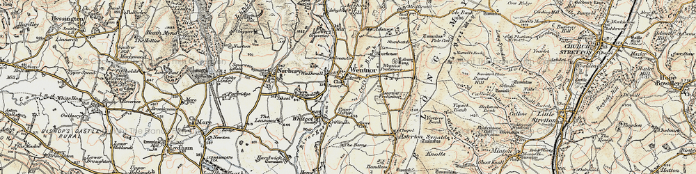 Old map of Wentnor in 1902-1903