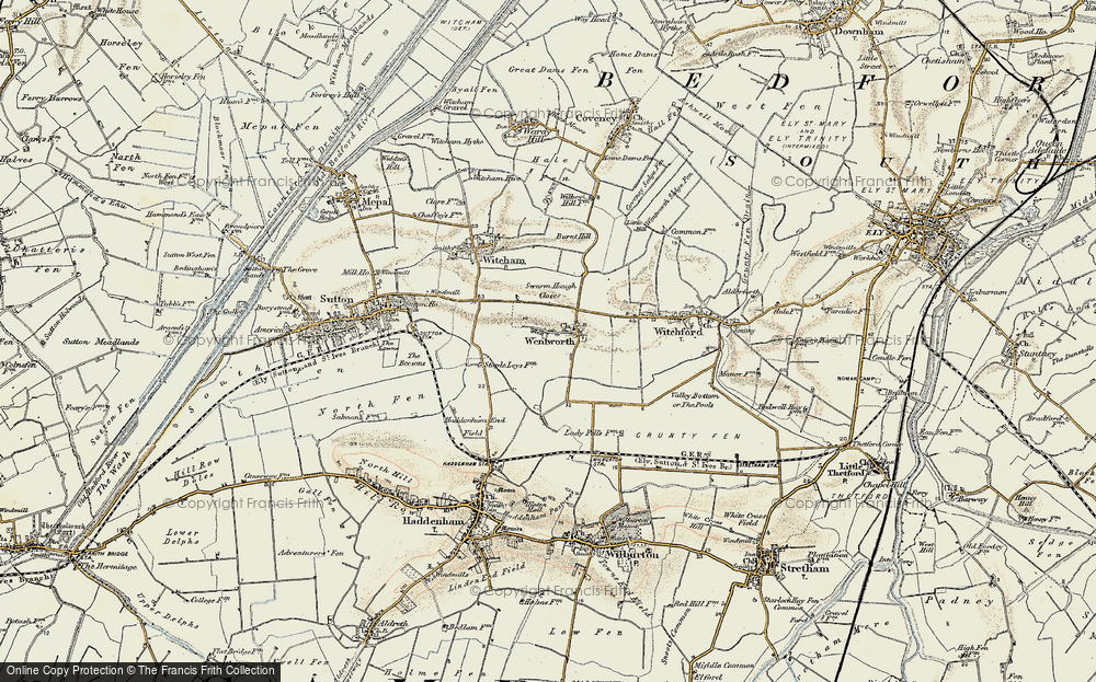 Old Map of Wentworth, 1901 in 1901