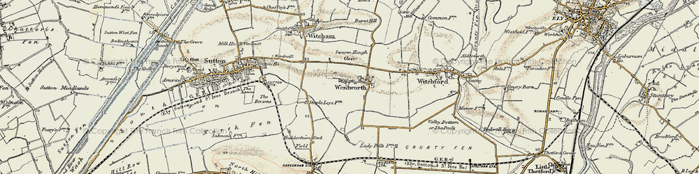 Old map of Wentworth in 1901
