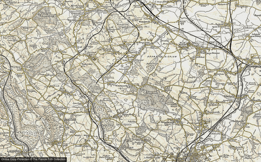 Old Map of Wentworth, 1903 in 1903