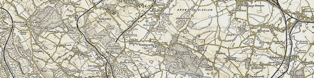 Old map of Wentworth in 1903