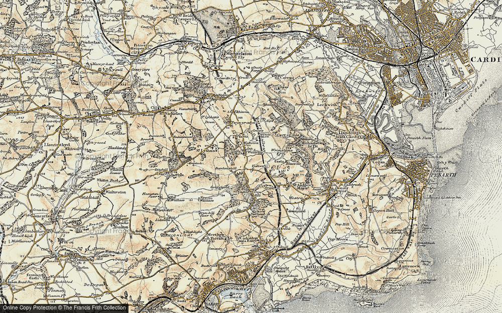 Old Map of Wenvoe, 1899-1900 in 1899-1900