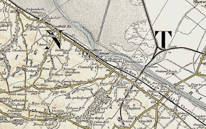 Old map of Wepre in 1902-1903
