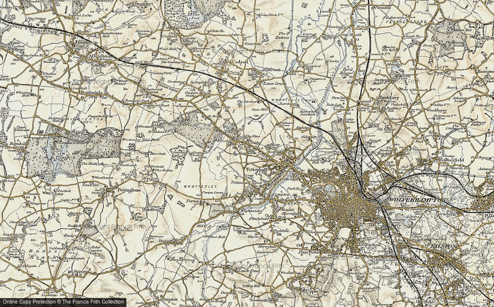 Old Map of Wergs, 1902 in 1902