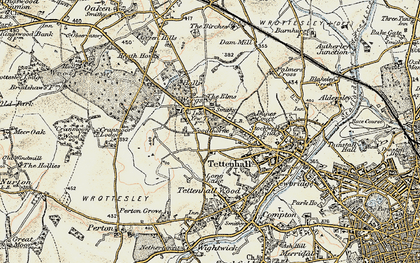 Old map of Wergs in 1902