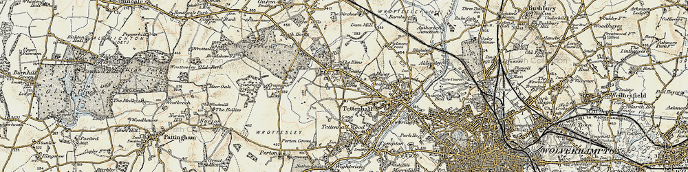 Old map of Wergs in 1902