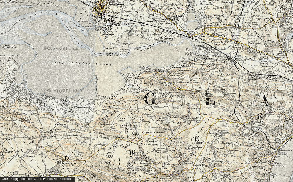 Old Map of Wern, 1900-1901 in 1900-1901