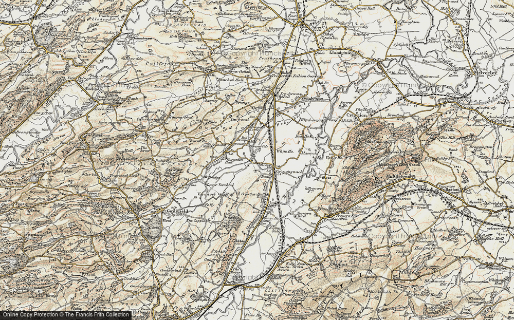 Old Map of Historic Map covering Burgedin Locks in 1902-1903