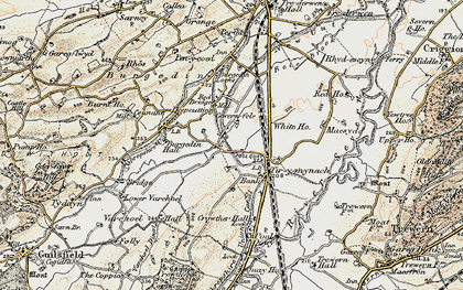 Old map of Burgedin Locks in 1902-1903