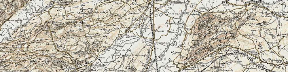 Old map of Burgedin Locks in 1902-1903