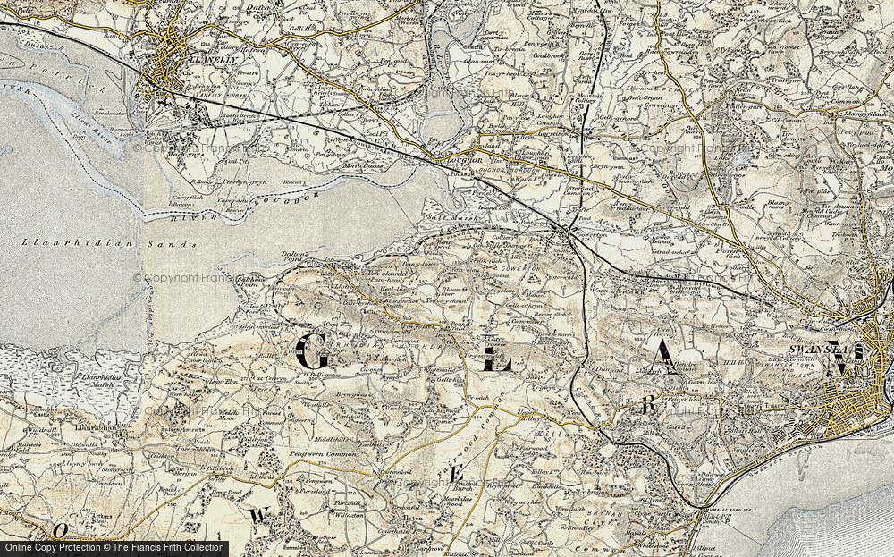 Old Map of Wern-olau, 1900-1901 in 1900-1901