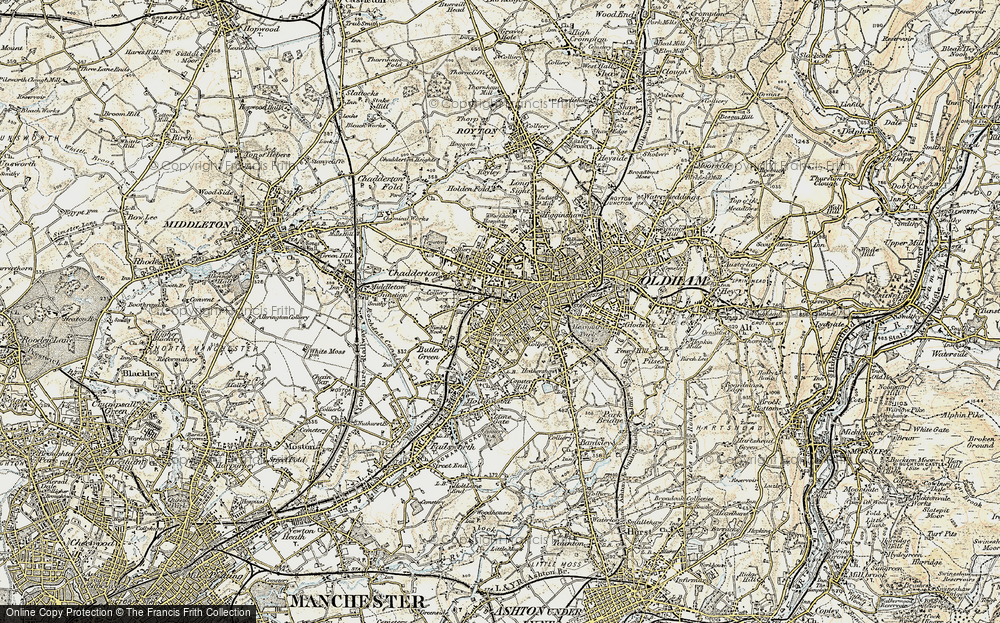 Old Map of Werneth, 1903 in 1903