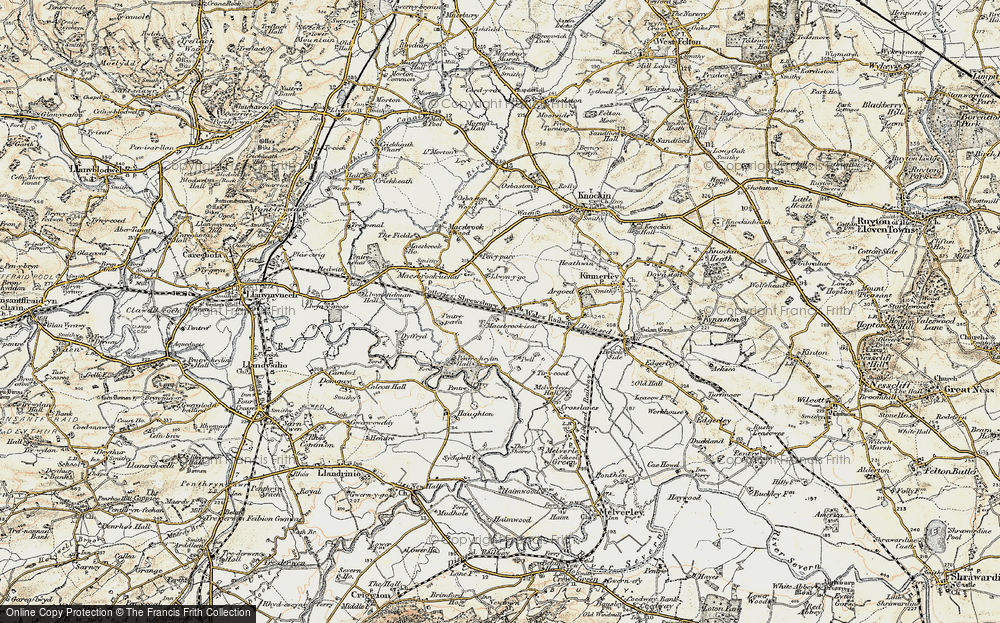 Old Map of Wernlas, 1902 in 1902