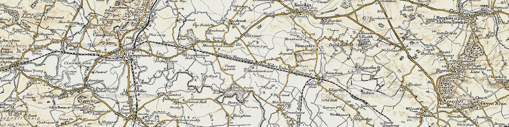 Old map of Wernlas in 1902