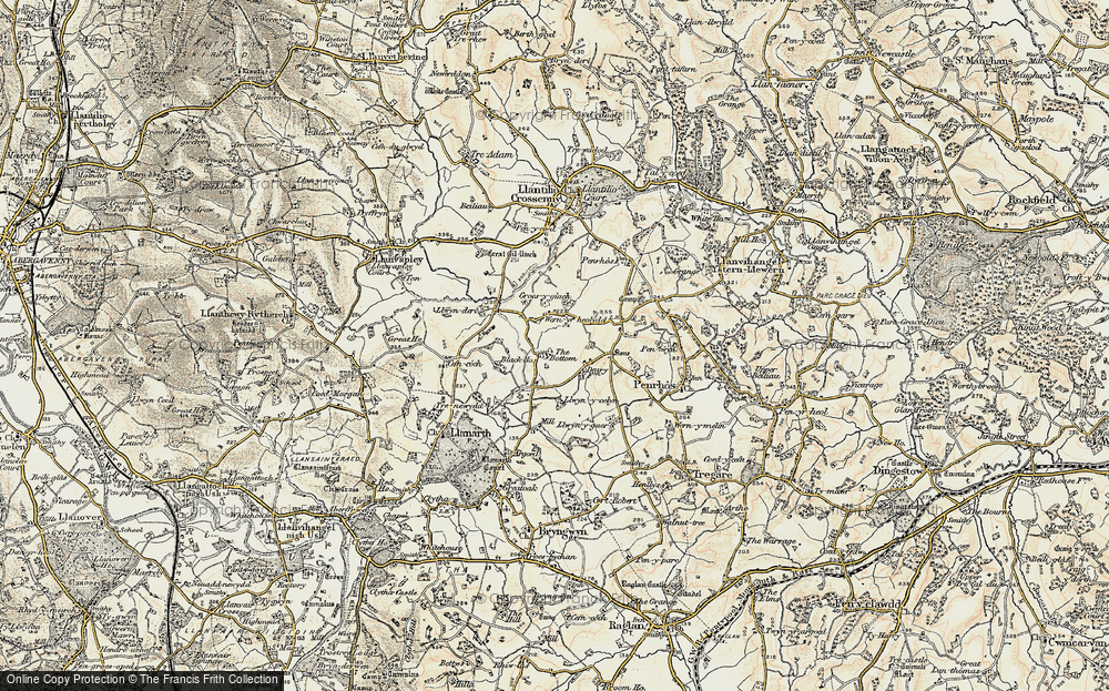 Old Map of Wernrheolydd, 1899-1900 in 1899-1900