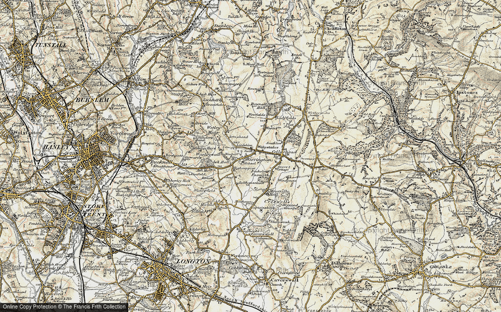 Old Map of Werrington, 1902 in 1902