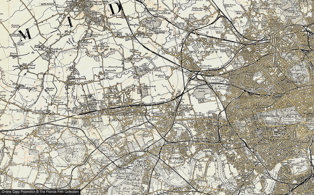 Old Map of West Acton, 1897-1909 in 1897-1909