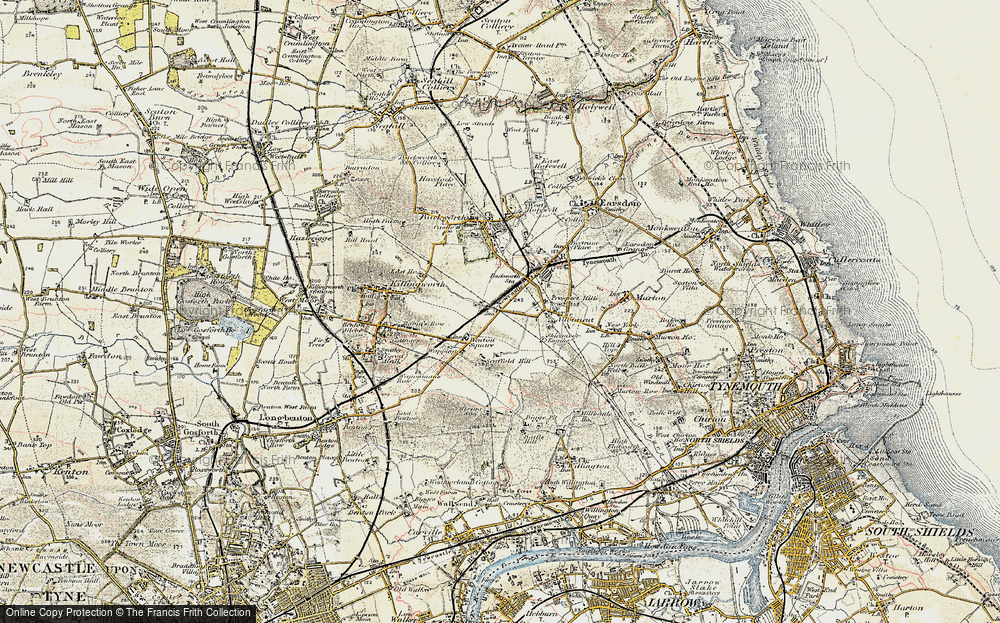 Old Map of West Allotment, 1901-1903 in 1901-1903