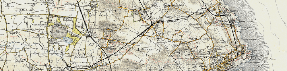 Old map of West Allotment in 1901-1903