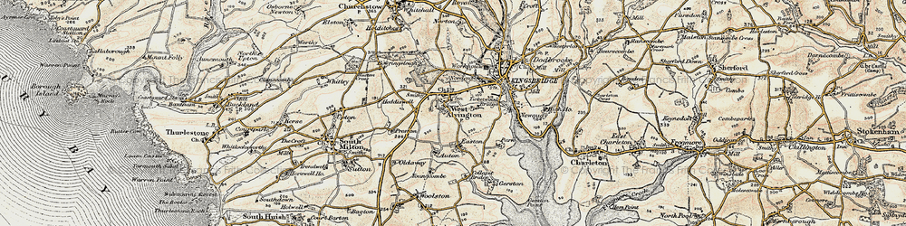 Old map of Auton in 1899