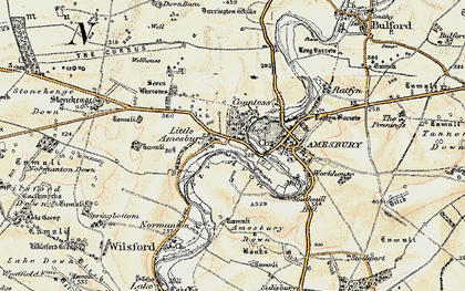 Old map of West Amesbury in 1897-1899