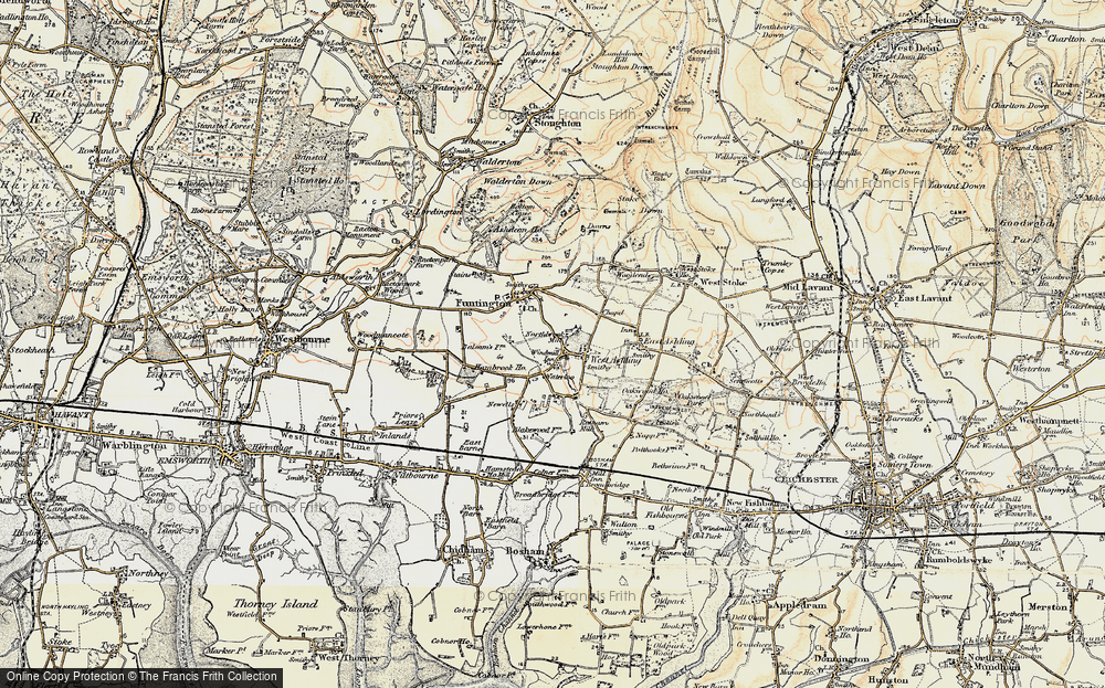 Old Map of West Ashling, 1897-1899 in 1897-1899