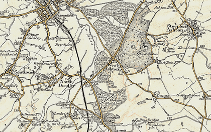 Old map of Rood Ashton in 1898-1899