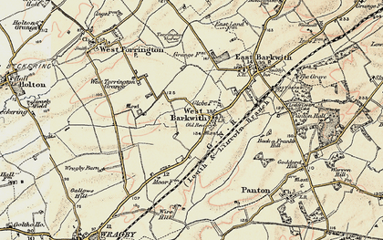 Old map of West Torrington Grange in 1902-1903