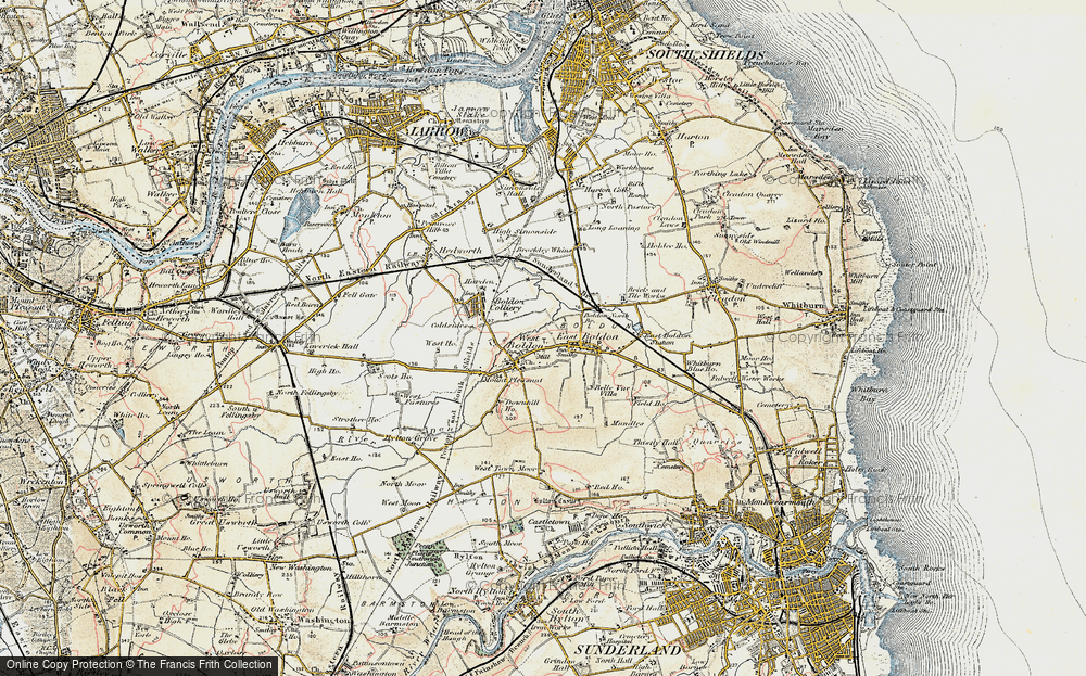 Old Map of West Boldon, 1901-1904 in 1901-1904