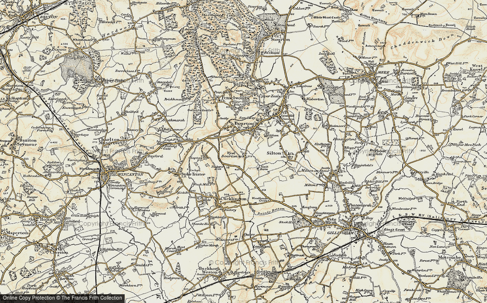 Old Map of West Bourton, 1897-1899 in 1897-1899