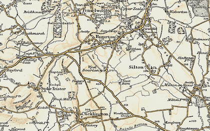 Old map of West Bourton in 1897-1899