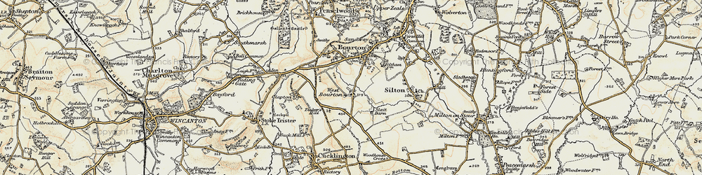 Old map of West Bourton in 1897-1899