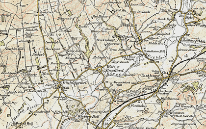 Old map of West Bradford in 1903-1904