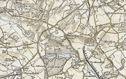 Old map of Bretton Hall (College) in 1903