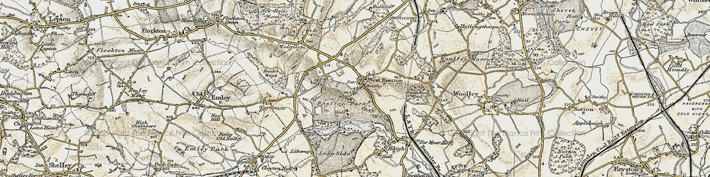 Old map of Bretton Country Park in 1903